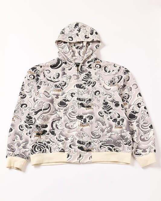 “Wave skull” hoodie